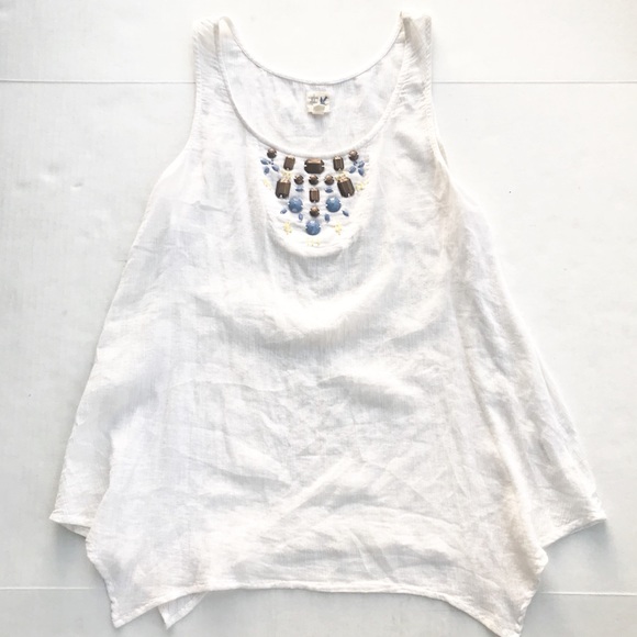 Anthropologie Tops - Anthro•Edme & Esyllte Tank Embellished Top Hem 4